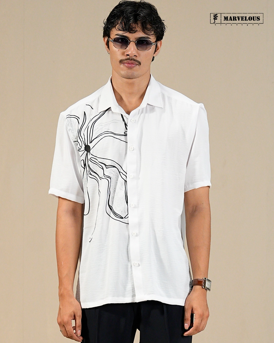 Half Shirt  — White