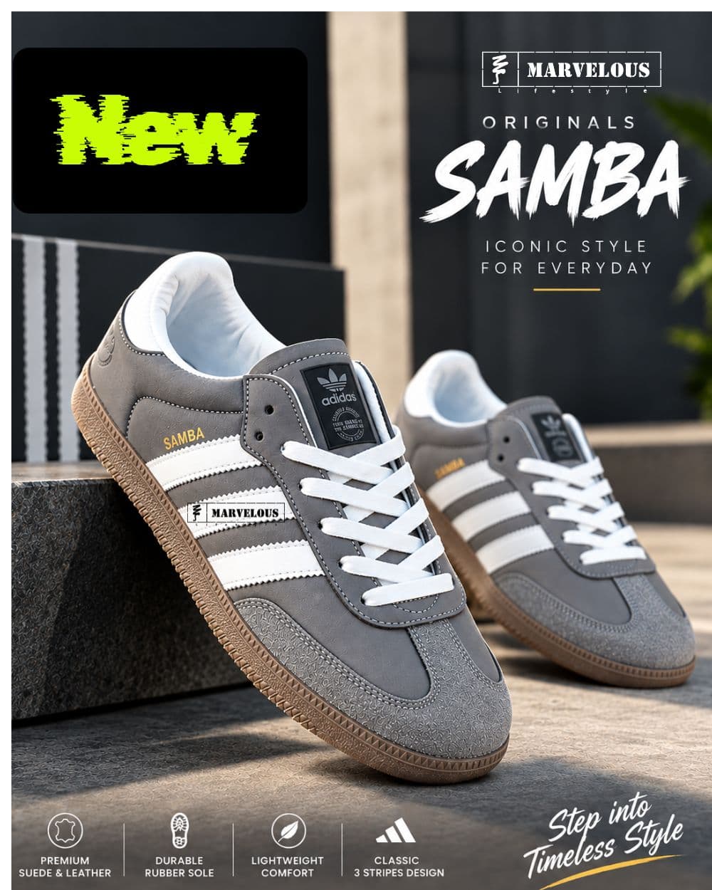 Adidas Samba ( Imported Edition) — White (Alternate view)